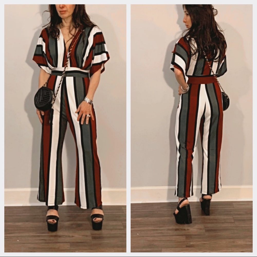 ✨LAST ONE✨Gorgeous ankle length striped jumpsuit - Picture 7 of 8